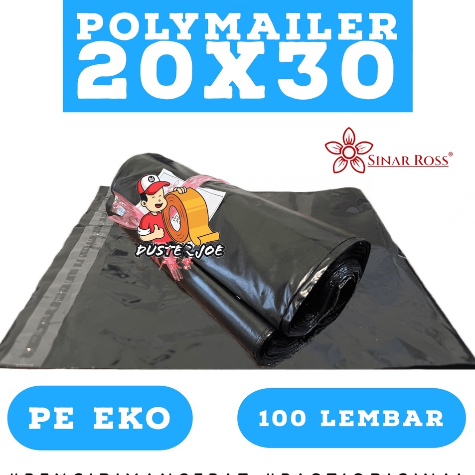 

Plastik Polymailer 2x3 Sinar Ross EKO HITAM PE PER 1 IKAT