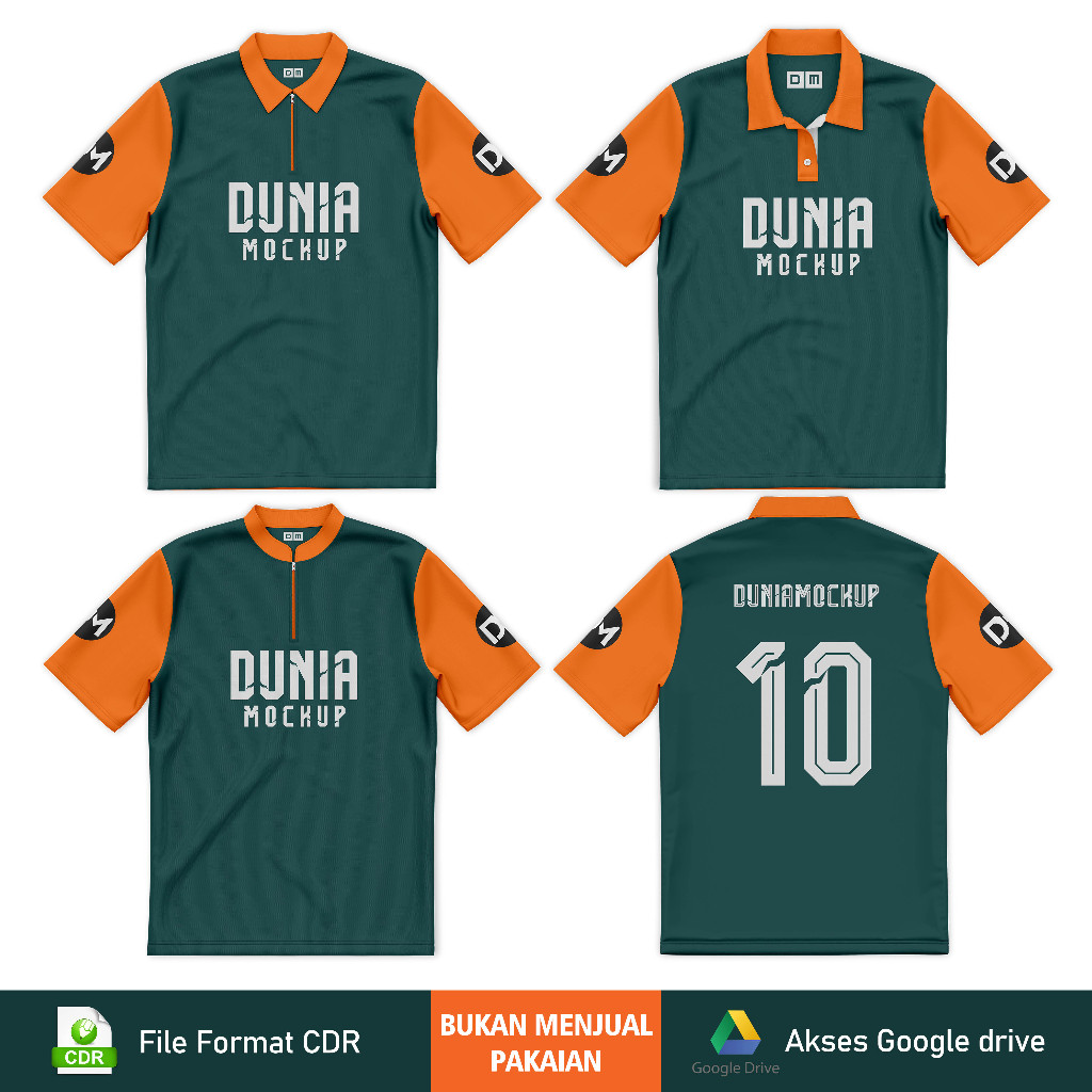 Mockup Jersey Polo - Corel DRAW