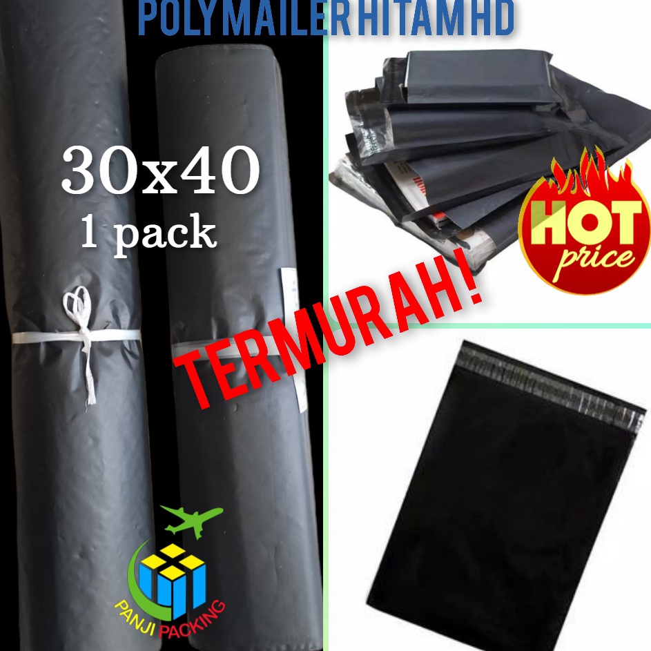 

PLASTIK POLYMAILER HITAM HD 3x4 POLIMAILER AMPLOP PACKING OLSHOP MURAH