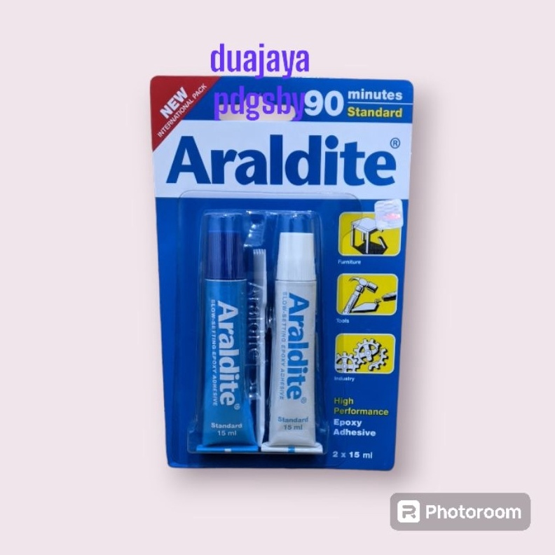 

KODE Y17L Lem araldite besi lem araldit biru epoxy asli 9 menit alteco tiga ton DEL