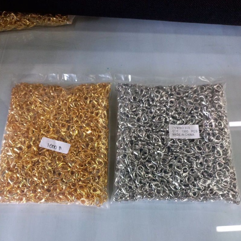 

KODE Y28P KOKOT UDANG 14MM 16MM SILVER GOLD BESAR KECIL PER PAK ISI 1