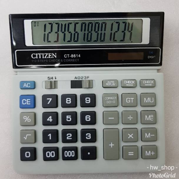 

KODE Y15H Kalkulator Citizen CT 8614 14 Digit Besar Kalkulator 14 Digit