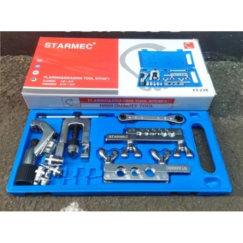 Flaring Swaging Pipa Ac Alat Pemotong Alumunium Pipe Cutter Set