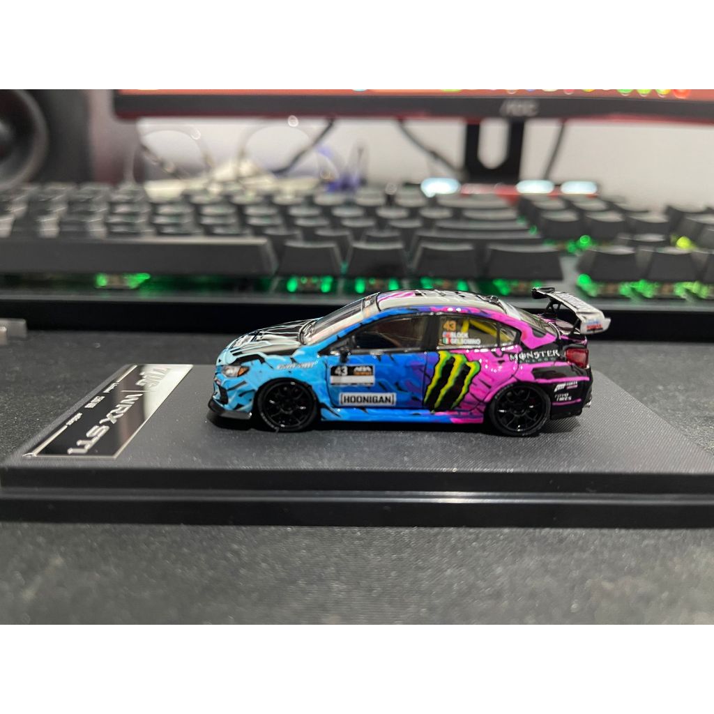 TPC 1:64 SUBARU WRX STI HOONIGAN BLACK MONSTER LIVERY