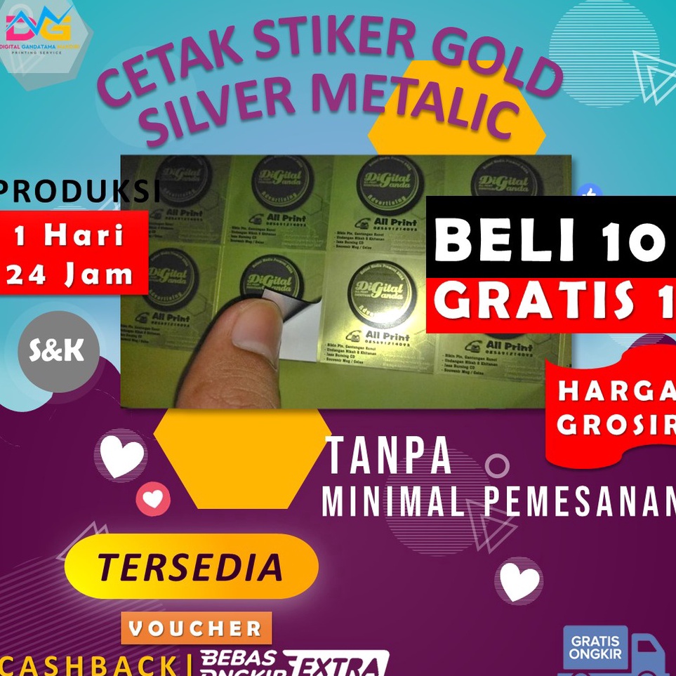 

CETAK STIKER GOLD SILVER METALIK A3 PRINT CUT