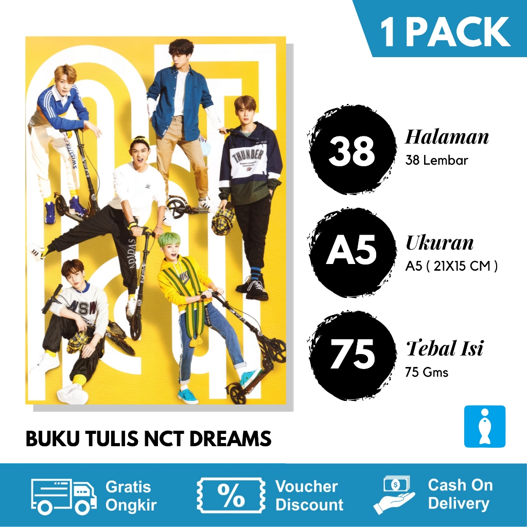 

BUKU TULIS SEKOLAH 38 LEMBAR / BUKU TULIS KOREA NCT DREAM ISI 5 BUKU TULIS