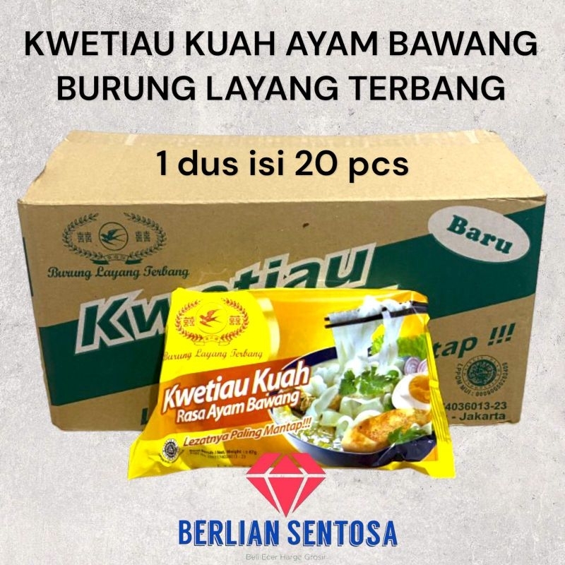 

kwetiau kuah ayam bawang burung layang terbang kwetiaw DUS
