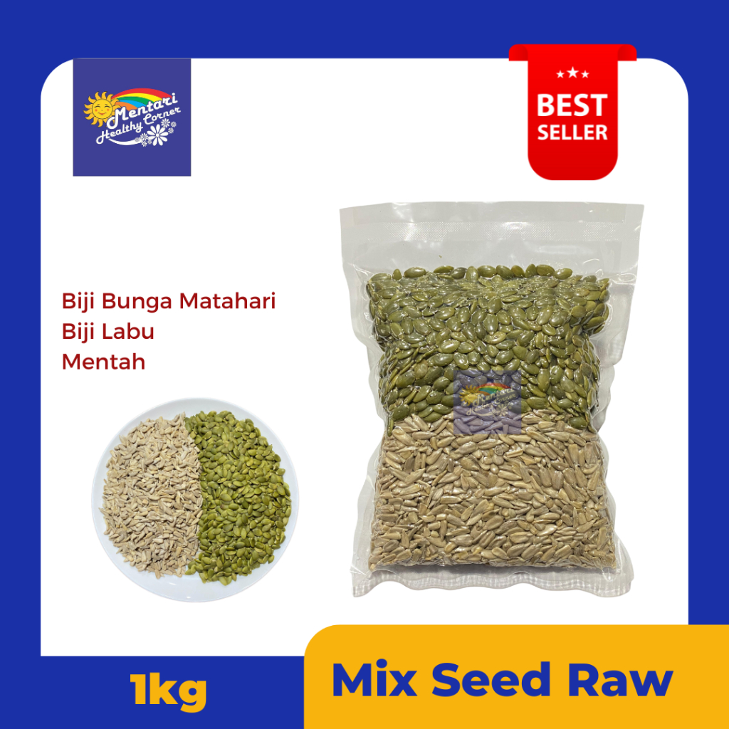 

Mix Seed Raw 1kg / Mentah (Pumpkin,Sunflower) 1kg