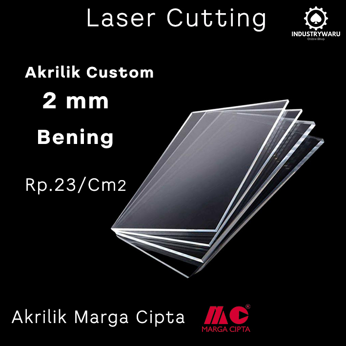 

Akrilik Custom Lembaran Tebal 2mm Bening LASER CUTTING