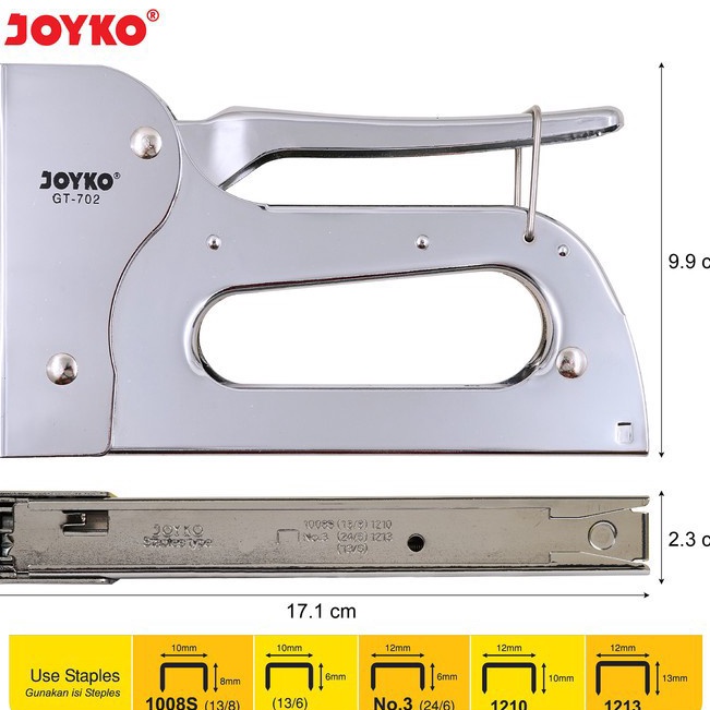 

Eksklusif Staples Tembak JOYKO GT72Steples Tembak TackerHecterHekter