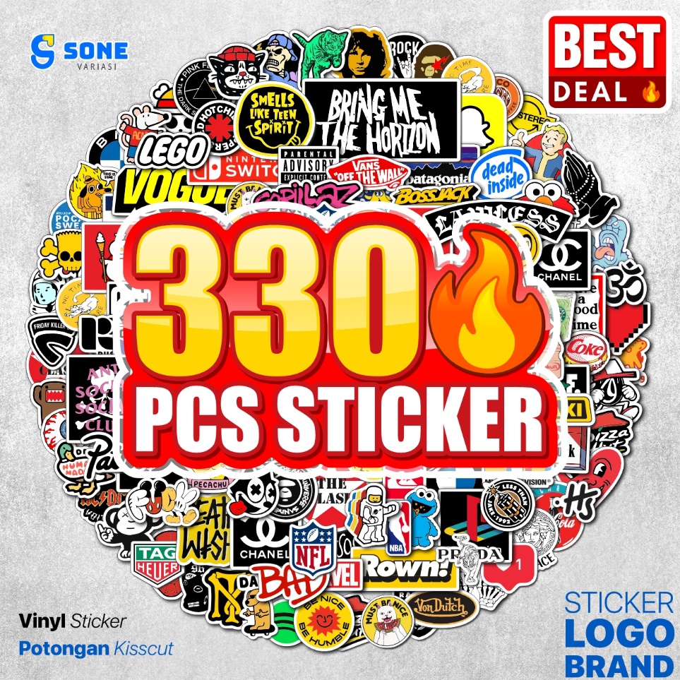 

33 Pcs Stiker Aesthetic Hypebeast Vinyl Waterproof untuk Dekorasi Koper Laptop Casing Handphone DLL