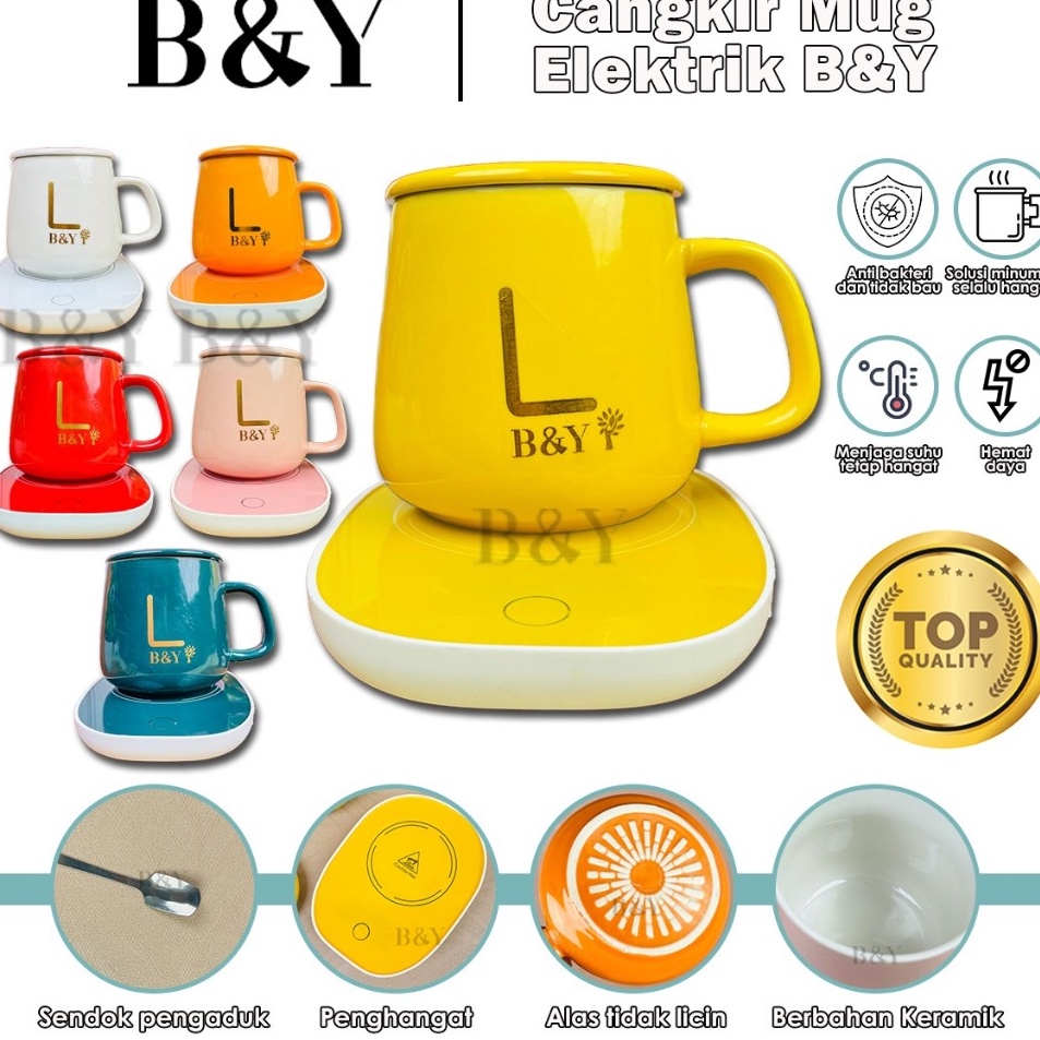 Gaya Gelas Keramik Elektrik  Mug Dengan Tatakan Pemanas Elektrik  Set Gelas Keramik Dengan Pemanas E