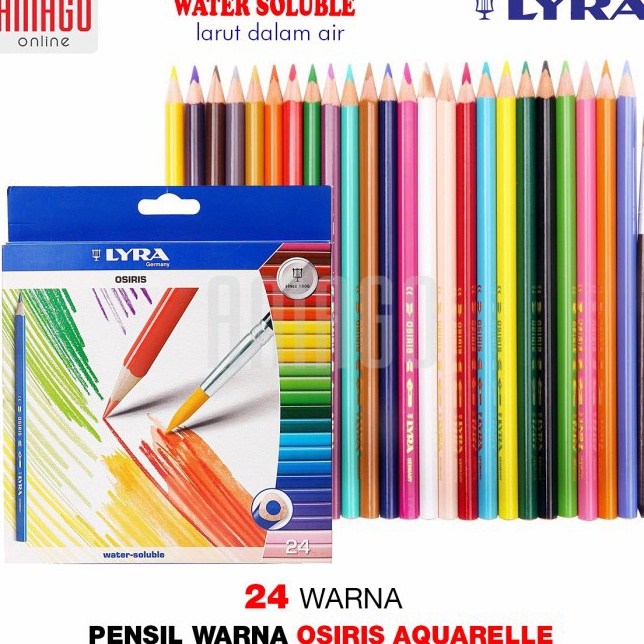 

Pensil Warna LYRA Osiris Aquarelle Water Soluble 24 Warna 253124