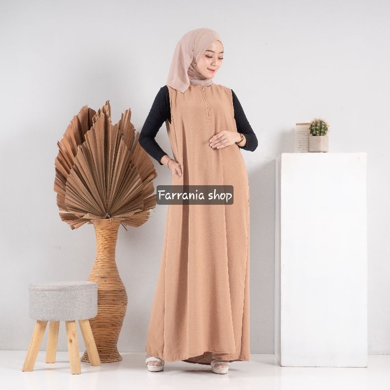 Inner Dress Maxi Tanpa Lengan Bumil Busui