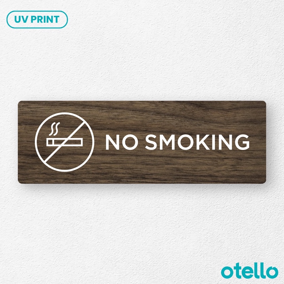 

Otello Papan No ing Sign Board Kayu Print Papan Wooden Peraturan Larangan Label Sticker Ruangan