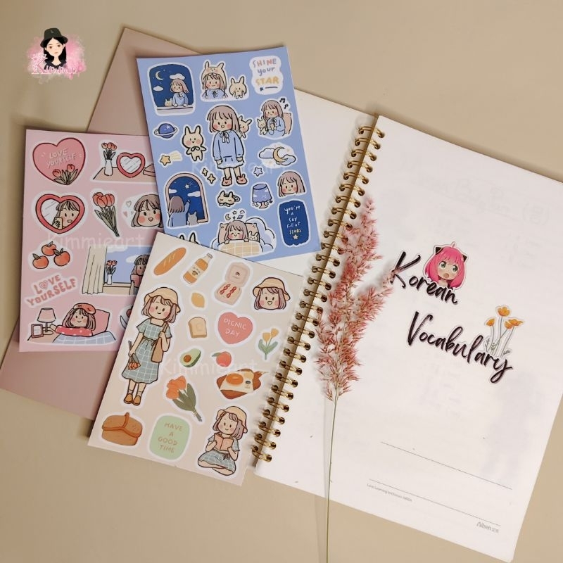 

Cute and Happy Girl Sticker for Diary Journal | Jurnal Aesthetic