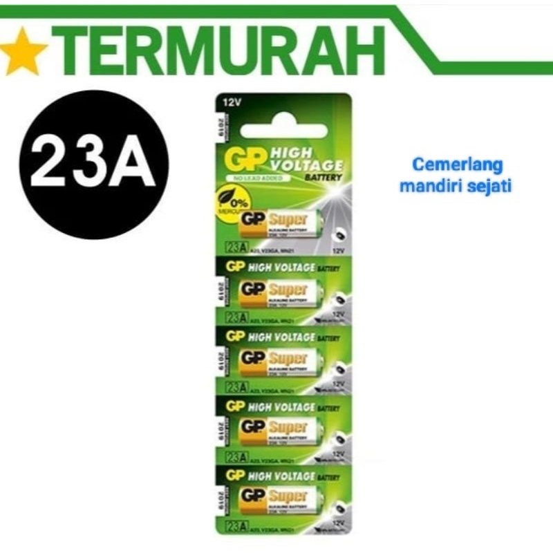 BATTERY /BATERAI /BATRE 23A A23 GP HIGH VOLTAGE (CMS)