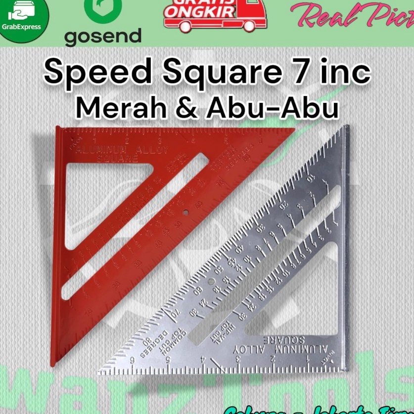 

Eksklusif Penggaris Segitiga Speed Square 7inch Alumunium WoodWorking