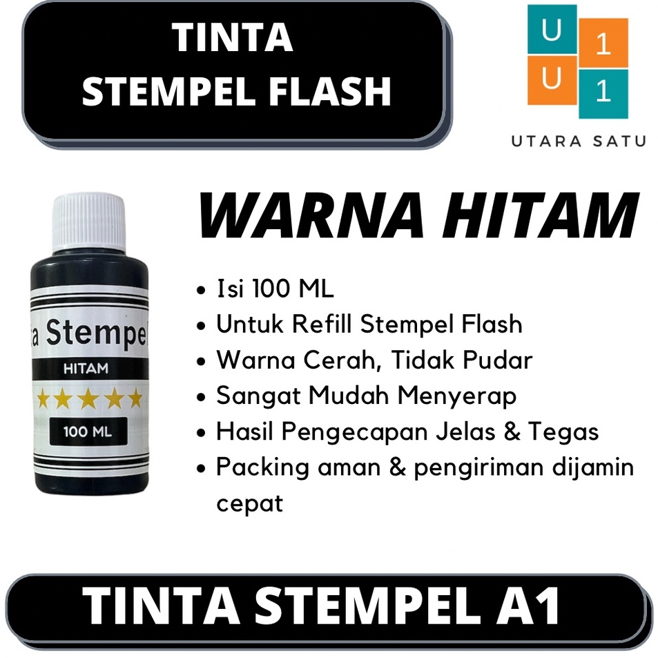 

Inovatif Tinta Stempel Flash Warna Hitam 1 ML