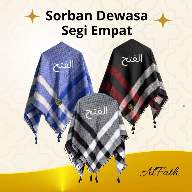 RB sorban/sorban arab/sorban dewasa/sorban segi empat/sorban motif/sorban kuncir/sorban hitam putih/