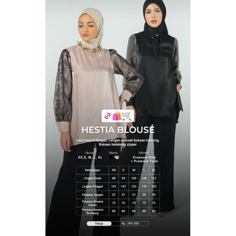 Zoya Atasan blouse polos wanita_Hestia Blouse