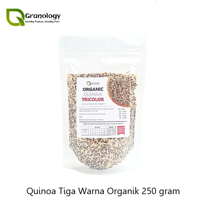 

Quinoa Tiga Warna Organik / Organic Quinoa Tri Colour (250 gram) by Granology