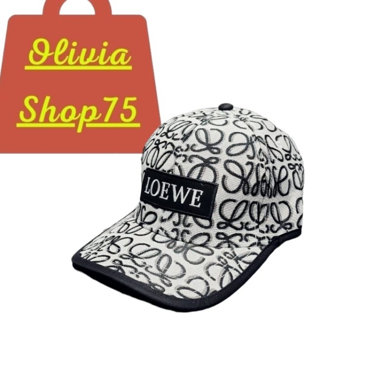 [Loewe] Topi Baseball Cap Pria Wanita Full Bordir Bahan Kanvas Oliviashop75