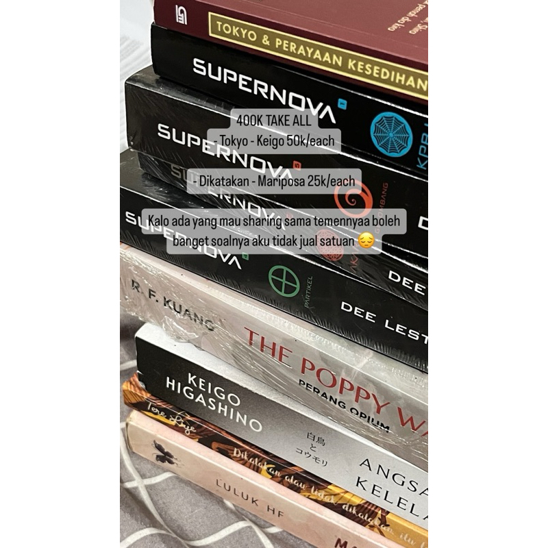 Preloved Novel / Buku Bekas (Supernova & The Poppy War)