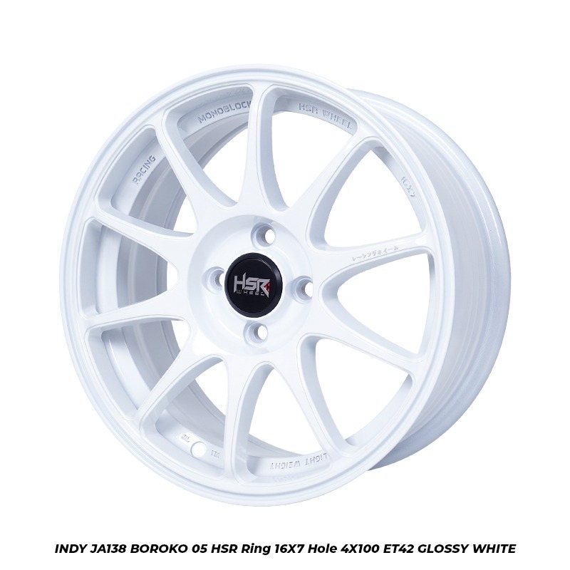 VELG MOBIL WARNA PUTIH HSR INDY RING 16 PCD 4X100