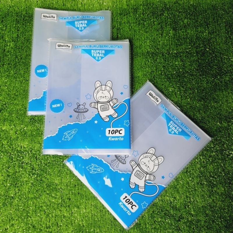 

sampul plastik buku tulis super tebal 0,9( WALITO ) ukuran kwarto/buku tulis isi biasa 10 lembar