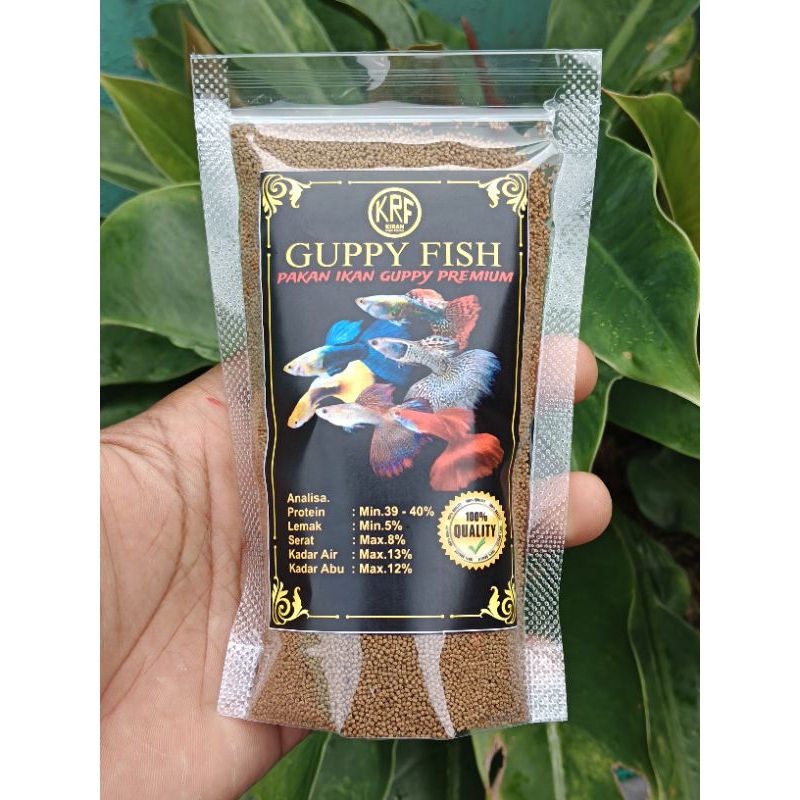 KRF GUPPY POUCH 100 PAKAN IKAN HIAS KECIL GUPPY PREMIUM