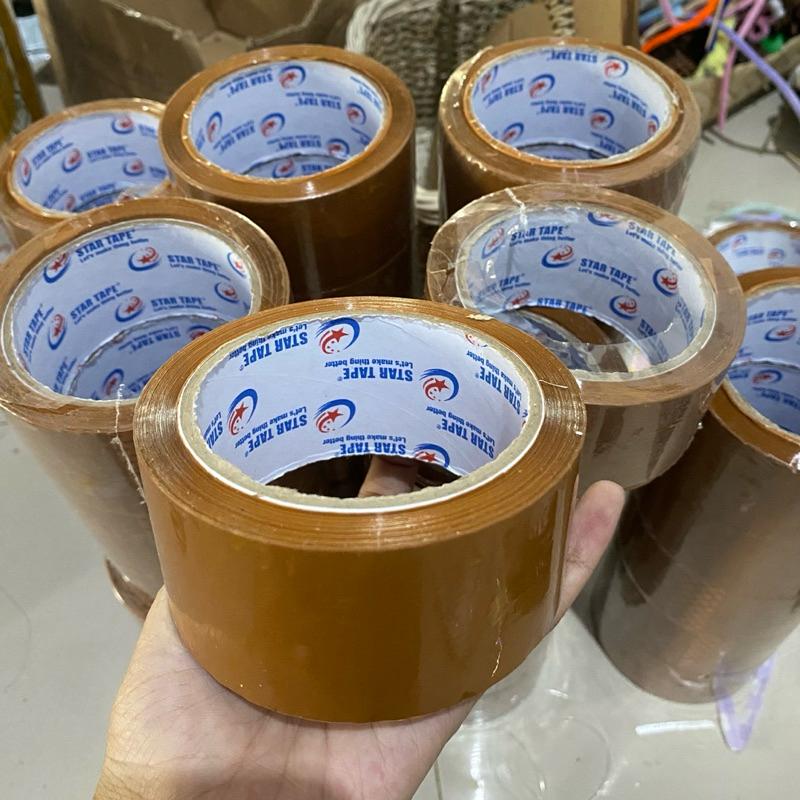 

Lakban Coklat | Lakban packing | Solasi Coklat 90 yardx48mm