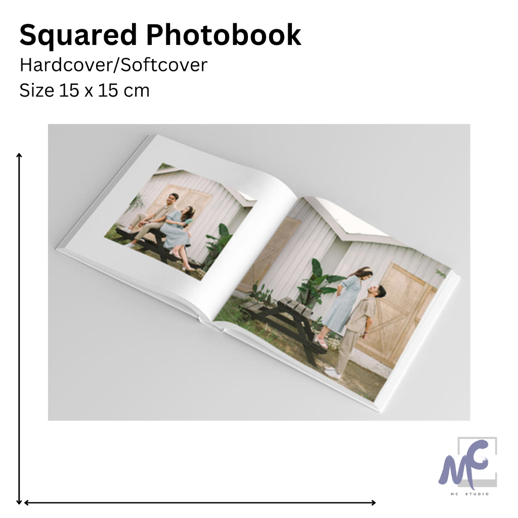 Photobook Album Foto Buku Foto Custom Murah Berkualitas Wedding Hardcover Square Yearbook 15x15