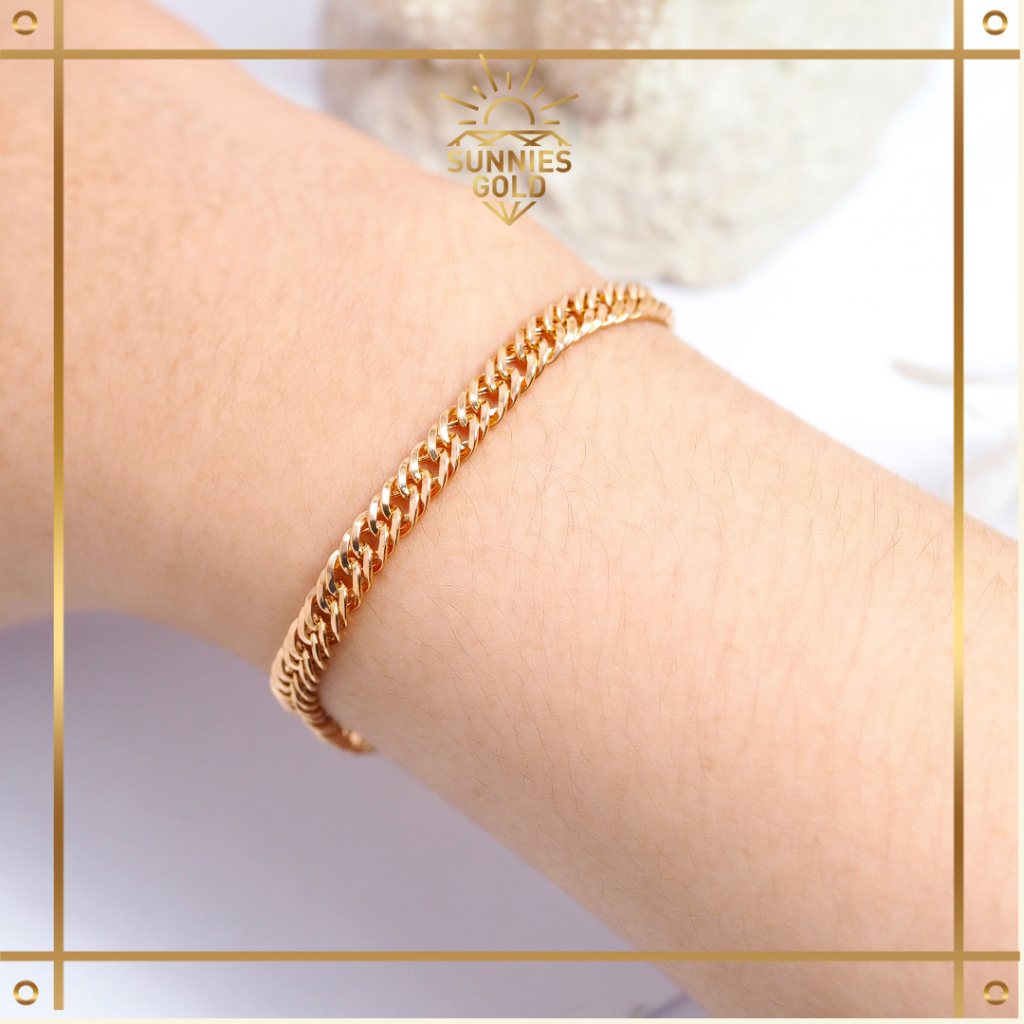 GELANG EMAS SISIK NAGA KADAR 375 (8K) GELANG RANTAI SIMPLE SISIK NAGA BLGLHW 3