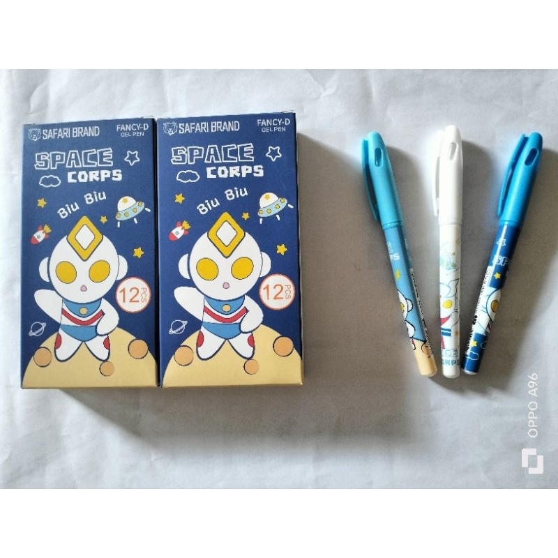 

(12 PCs) Pulpen Karakter Space Corp 0, 5mm Bolpoint Pulpen Karakter Space Corp