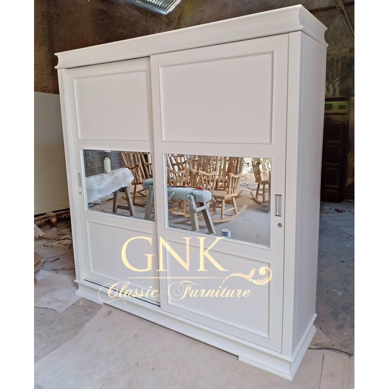 lemari pakaian custom pintu sleding / lemari baju kaca