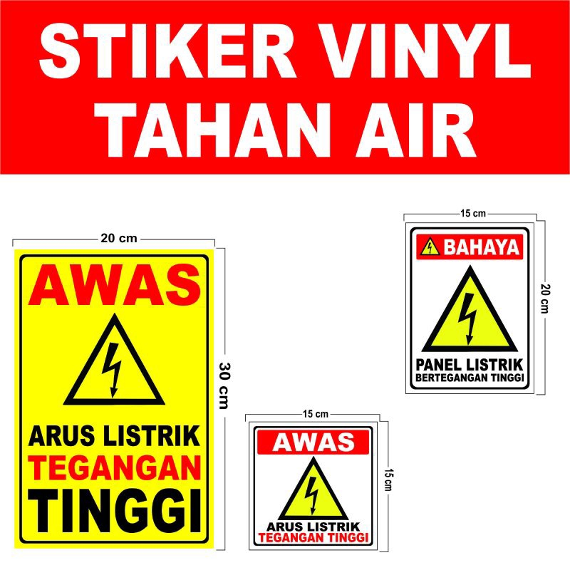

LISTRIK TEGANGAN TINGGI STIKER SIGN/STIKER PERINGATAN/VINYL/WATERPROOF
