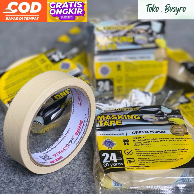 

Masking Nachi / Lakban Kertas Nachi 48 mm / solasi kertas / solasi dekor