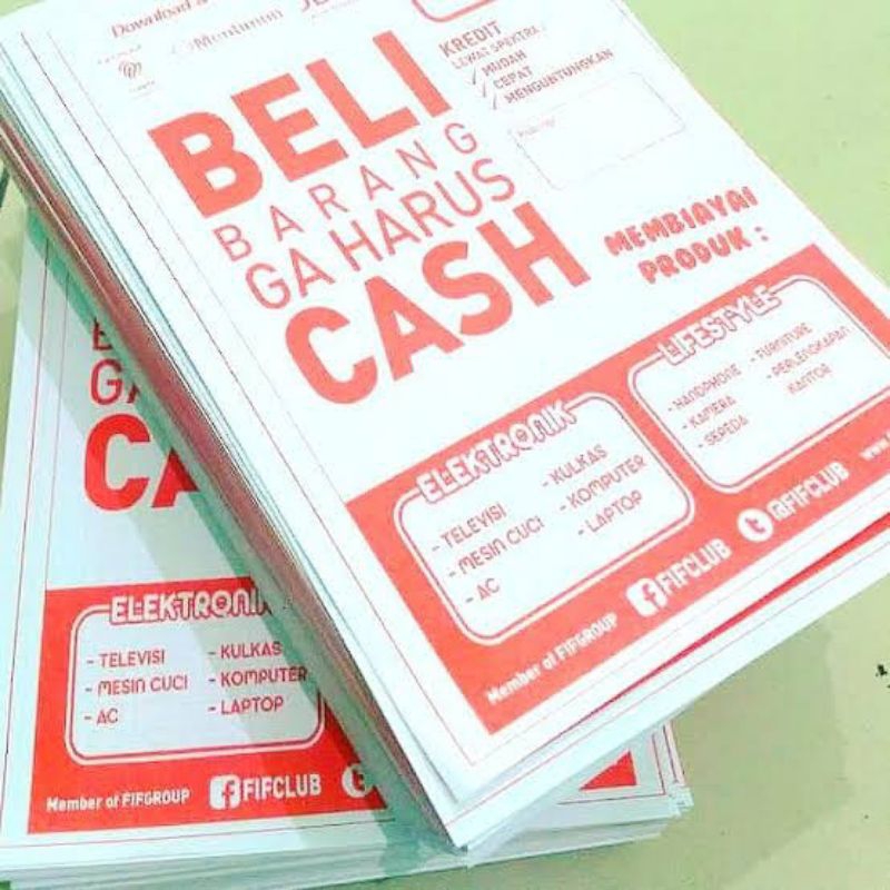 

Brosur Flyer Selebaran HVS A6 Satu Warna