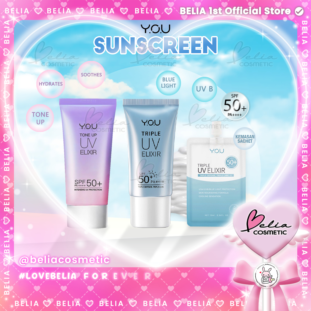 [ BELIA ] YOU Tone Up UV Elixir SPF 50+ PA++++ 40ml | Triple UV Elixir SPF 50+ | Sunscreen