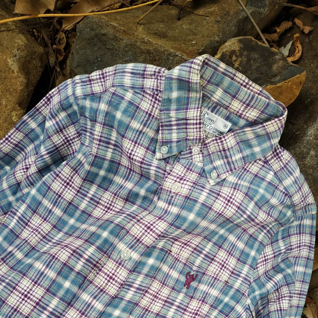 Kemeja Flanel Lengan Panjang COEN Second Original Ukuran XS - FLPCOE001XS
