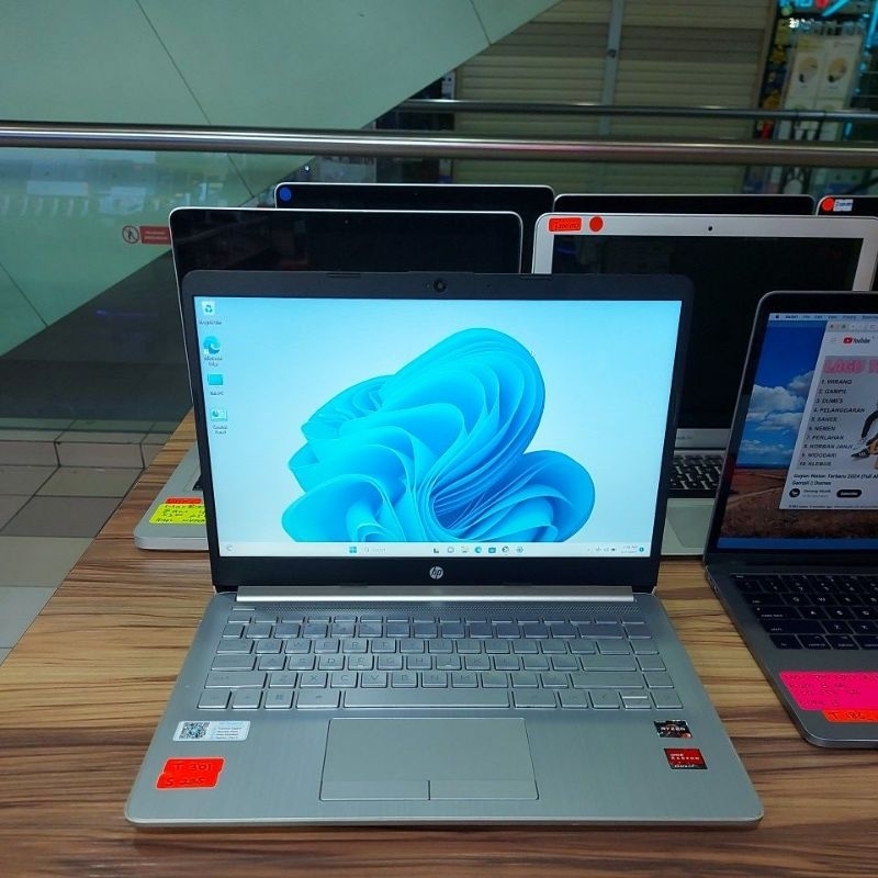 Laptop hp ryzen 3 3250U ram 12gb ssd 512gb 14s dk1515au 225