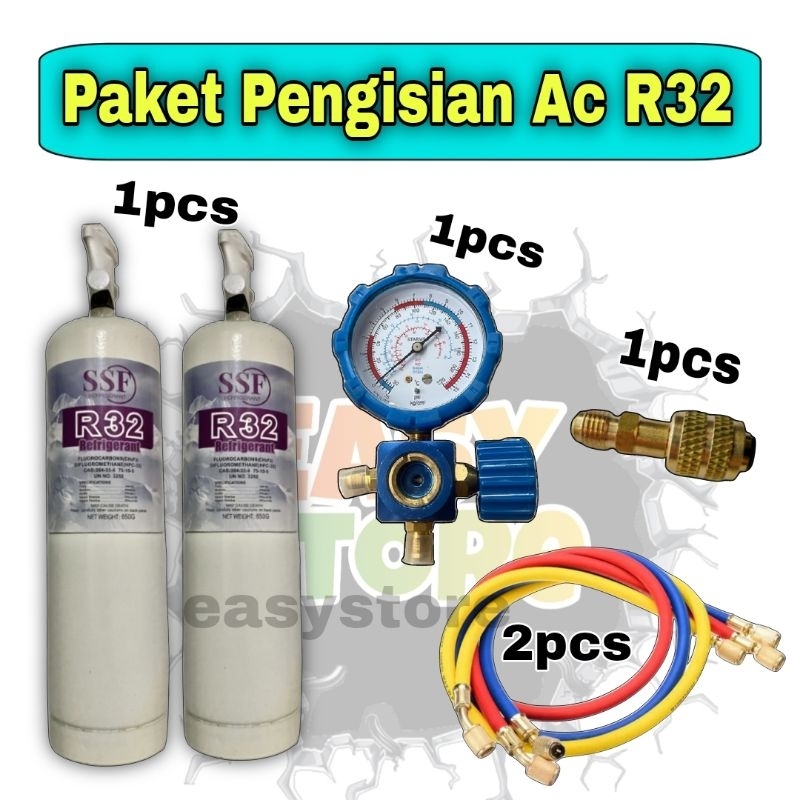 Paket Pengisian Ac R32  / Pengisian  R32 / Pendingin Ac / Kulkas