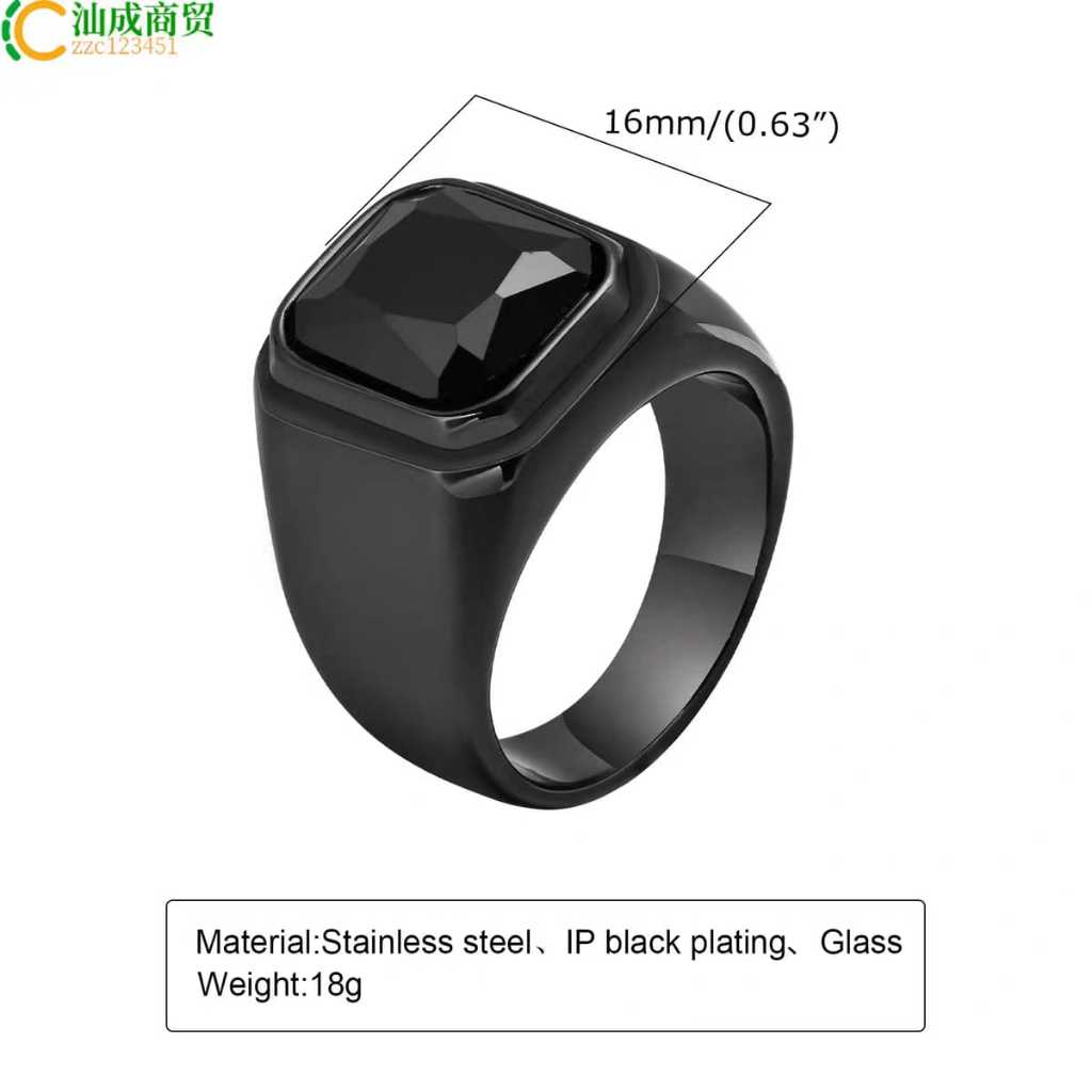 cincin pria black titanium anti karat/cincin pria super keren trending