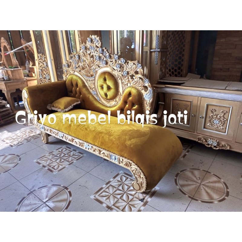 sofa malas ukir jati kursi sofa malas