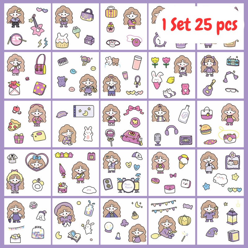 

Sticker Stiker Aesthetic Lucu Kartun Momo Karakter Anak Korea ST0004 - ST0004ZU