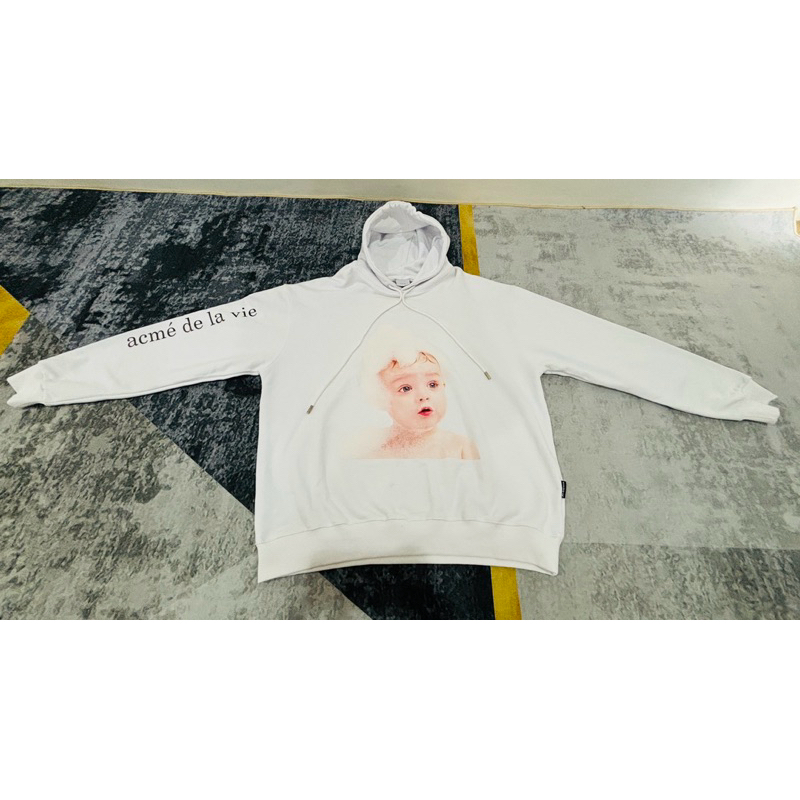 Sweater Hoodie ADLV Acme De La Vie baby wash warna putih