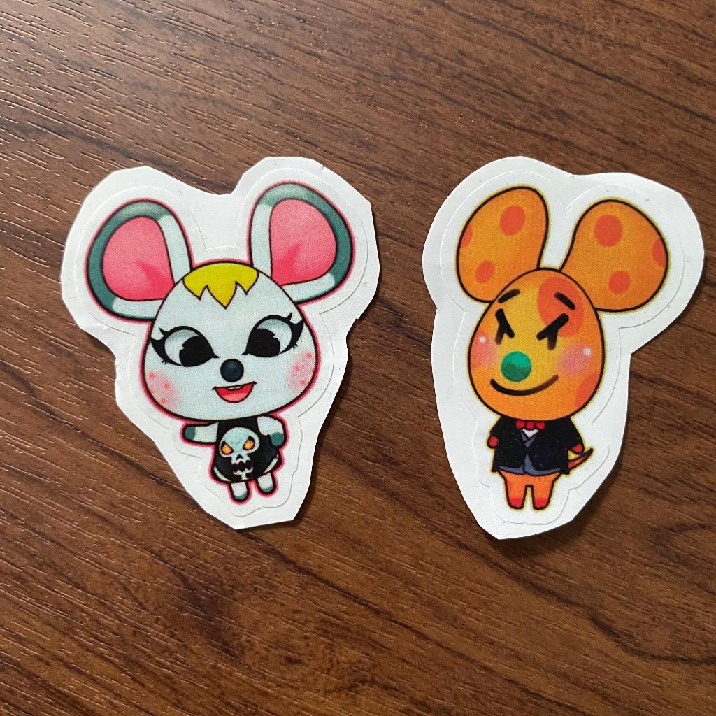 

[ACNH / Animal Crossing New Horizons Characters Homemade Stickers] Mouses Vinyl Stickers / Stiker Vinyl Tikus (Bella & Chadder)