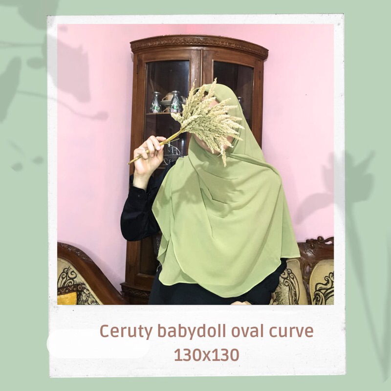 Segiempat oval curve ceruty babydoll 130x130