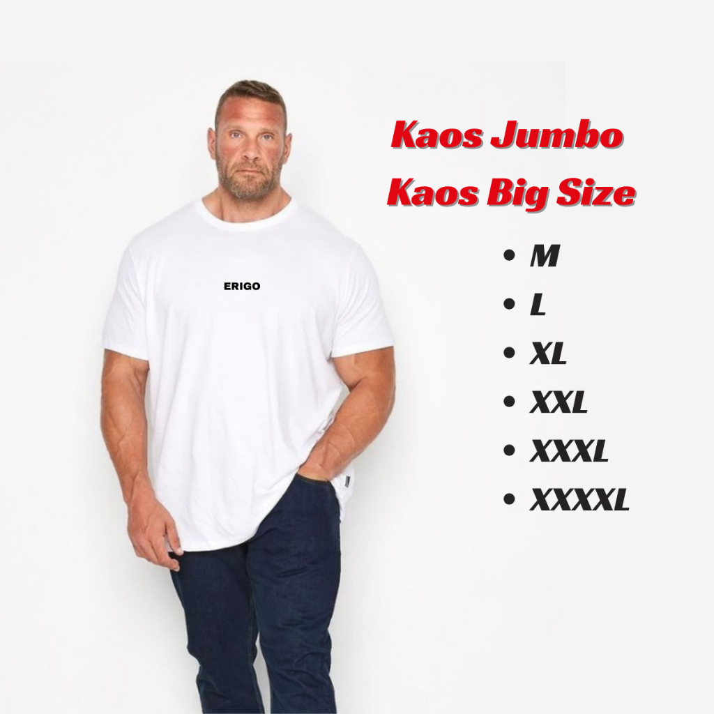 Kaos Erigo Jumbo Bigsize Mini Tee White